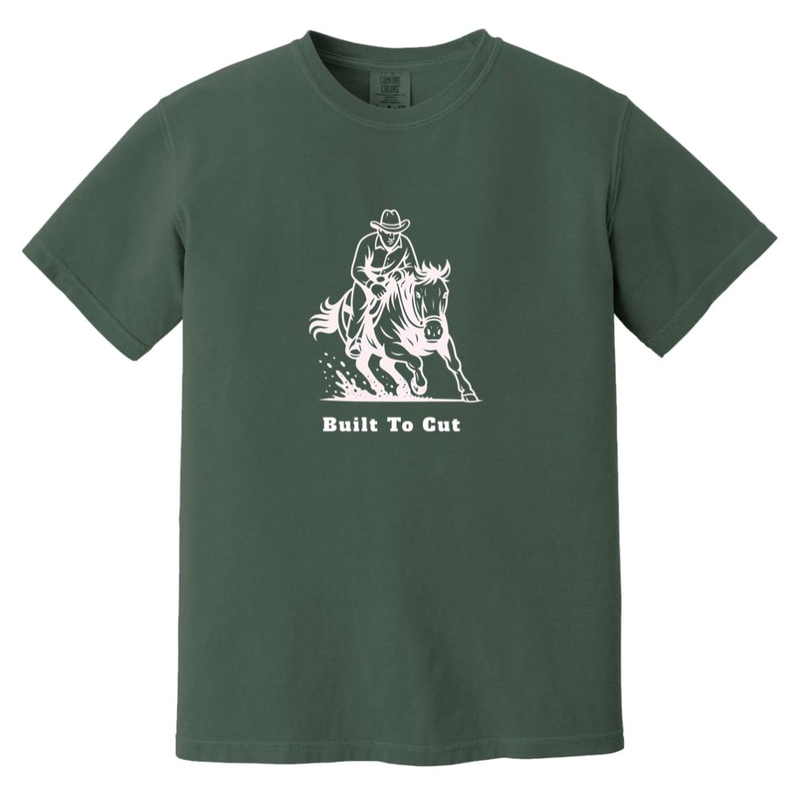 Built To Cut Male Graphic White CC1717 Heavyweight Garment-Dyed T-Shirt