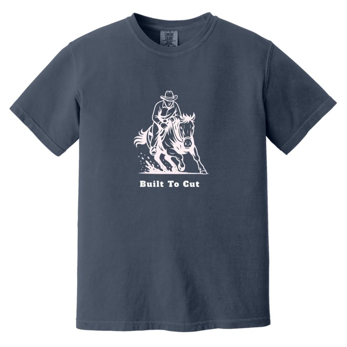 Built To Cut Male Graphic White CC1717 Heavyweight Garment-Dyed T-Shirt