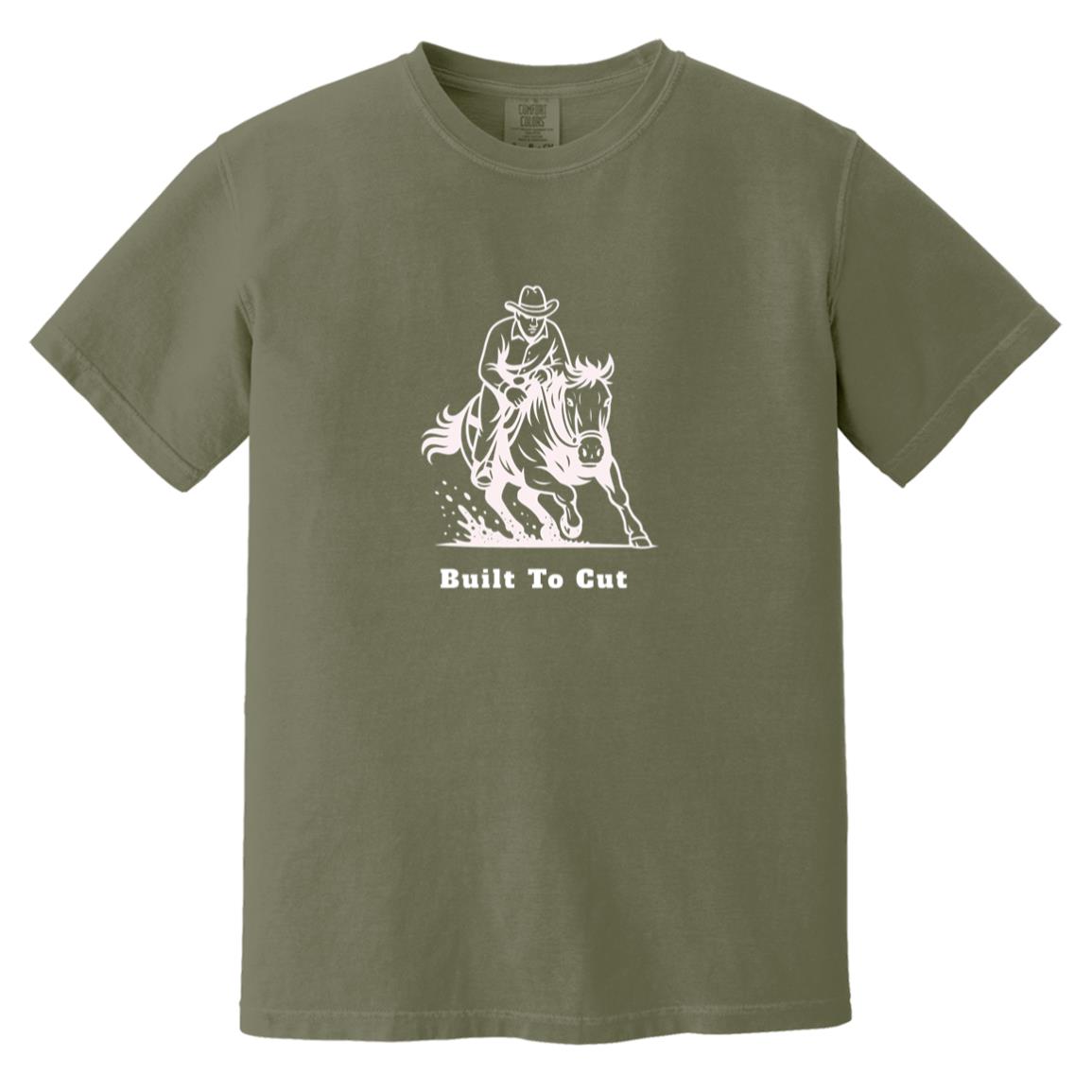 Built To Cut Male Graphic White CC1717 Heavyweight Garment-Dyed T-Shirt