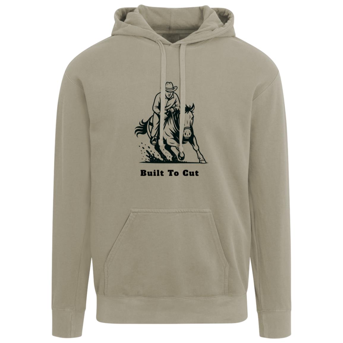 Built To Cut Male Graphic Black 1567 Comfort Colors Garment-Dyed Adult Hoodie