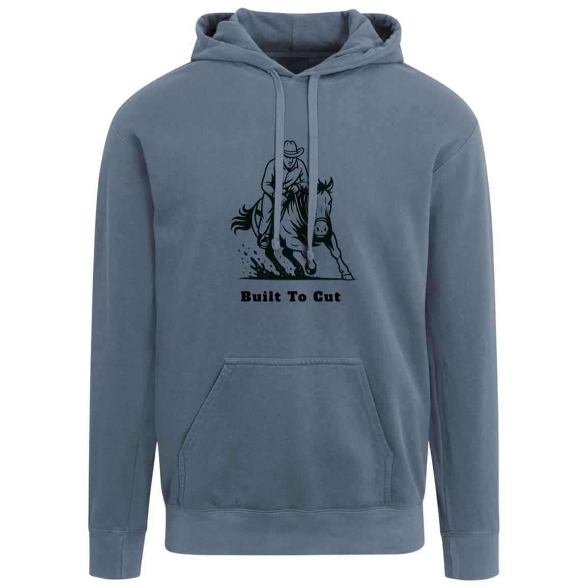 Built To Cut Male Graphic Black 1567 Comfort Colors Garment-Dyed Adult Hoodie