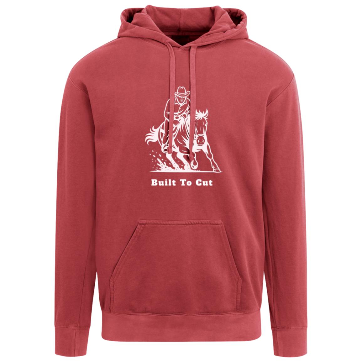 Built To Cut Male Graphic White 1567 Comfort Colors Garment-Dyed Adult Hoodie