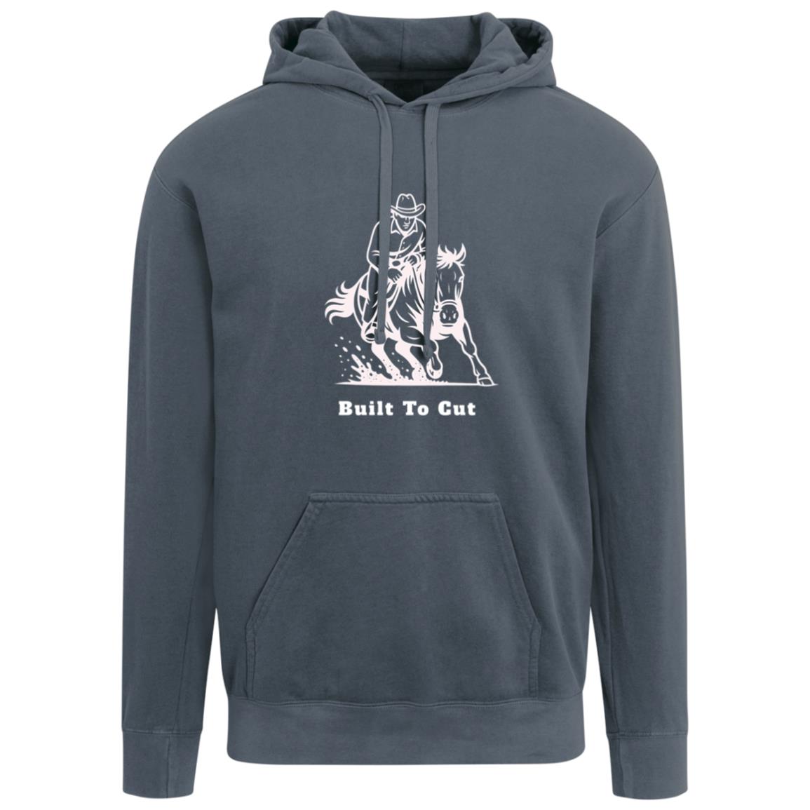 Built To Cut Male Graphic White 1567 Comfort Colors Garment-Dyed Adult Hoodie