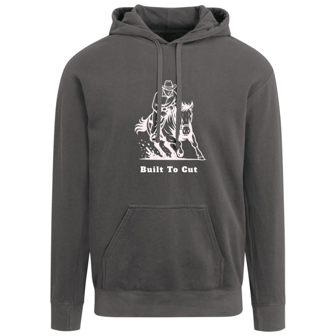 Built To Cut Male Graphic White 1567 Comfort Colors Garment-Dyed Adult Hoodie