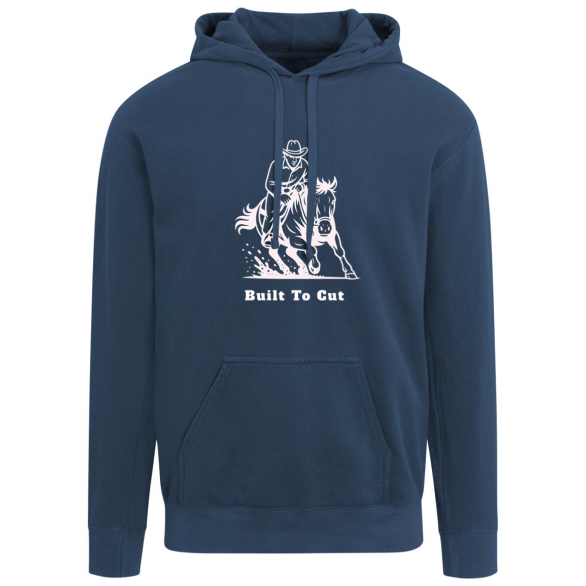 Built To Cut Male Graphic White 1567 Comfort Colors Garment-Dyed Adult Hoodie