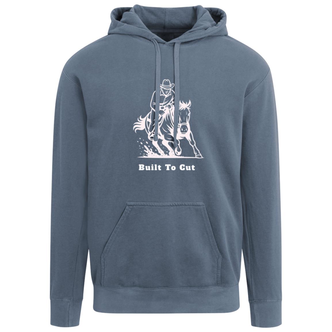 Built To Cut Male Graphic White 1567 Comfort Colors Garment-Dyed Adult Hoodie