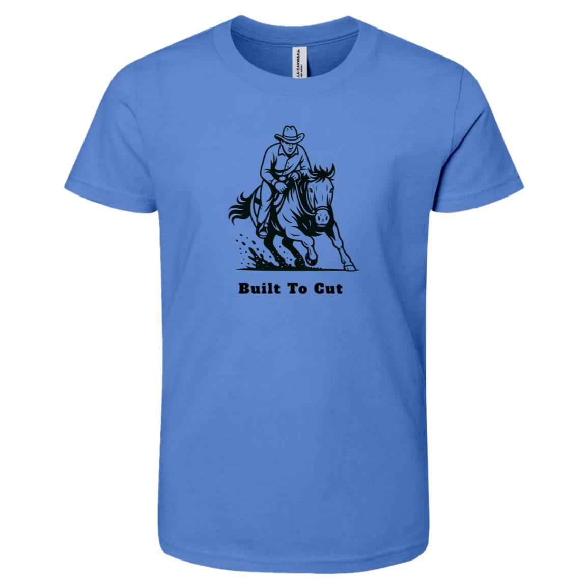 Built To Cut Male Graphic Black 3001Y Bella + Canvas Kids Short-Sleeve T-Shirt