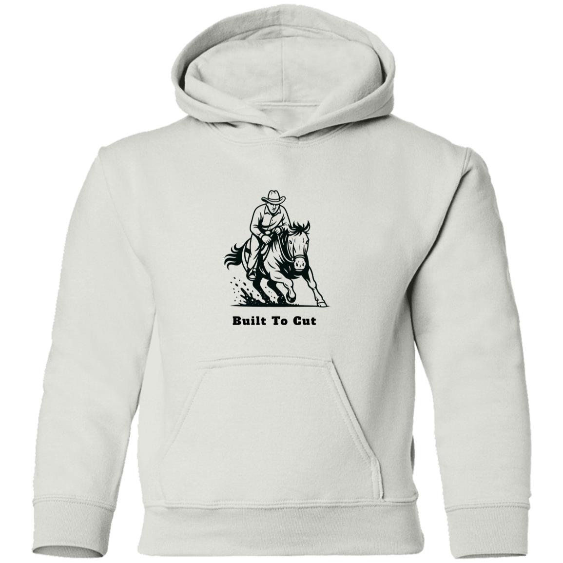 Built To Cut Male Graphic Black G185B Gildan Youth Pullover Hoodie