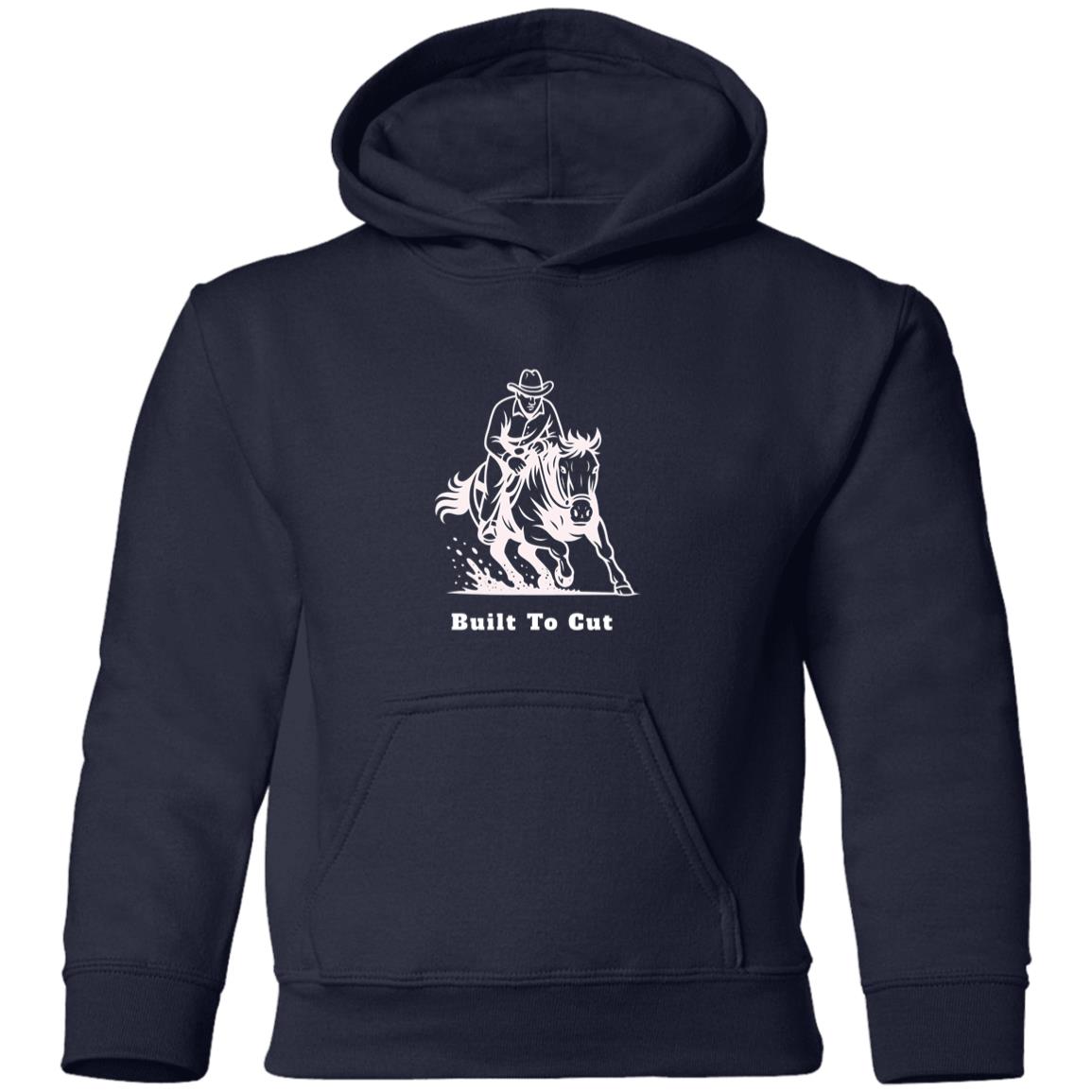 Built To Cut Male Graphic White G185B Gildan Youth Pullover Hoodie