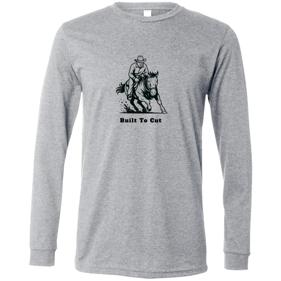 Built To Cut Male Graphic Black 3501 Bella + Canvas Men’s LS T-Shirt