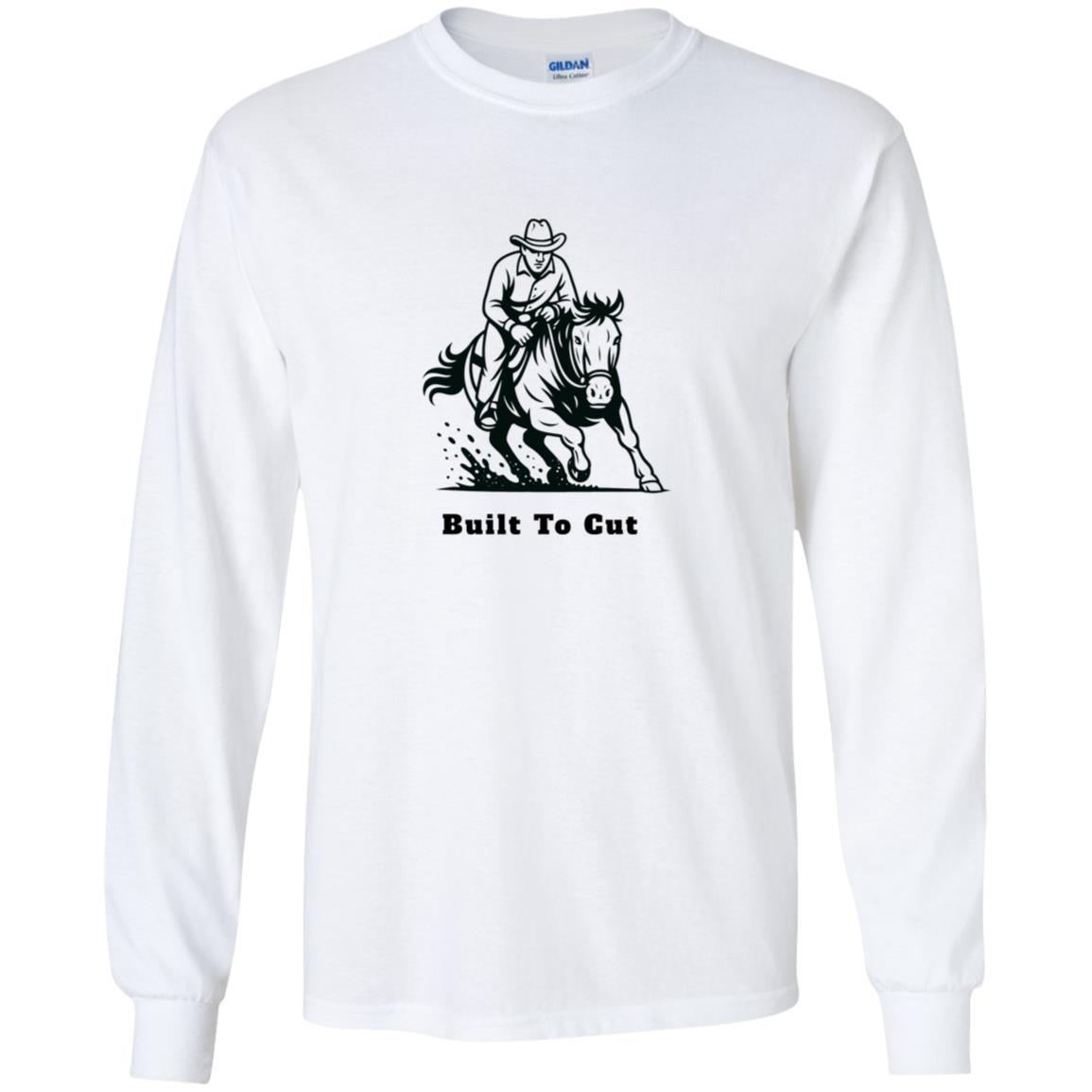 Built To Cut Male Graphic Black G540B Youth LS T-Shirt