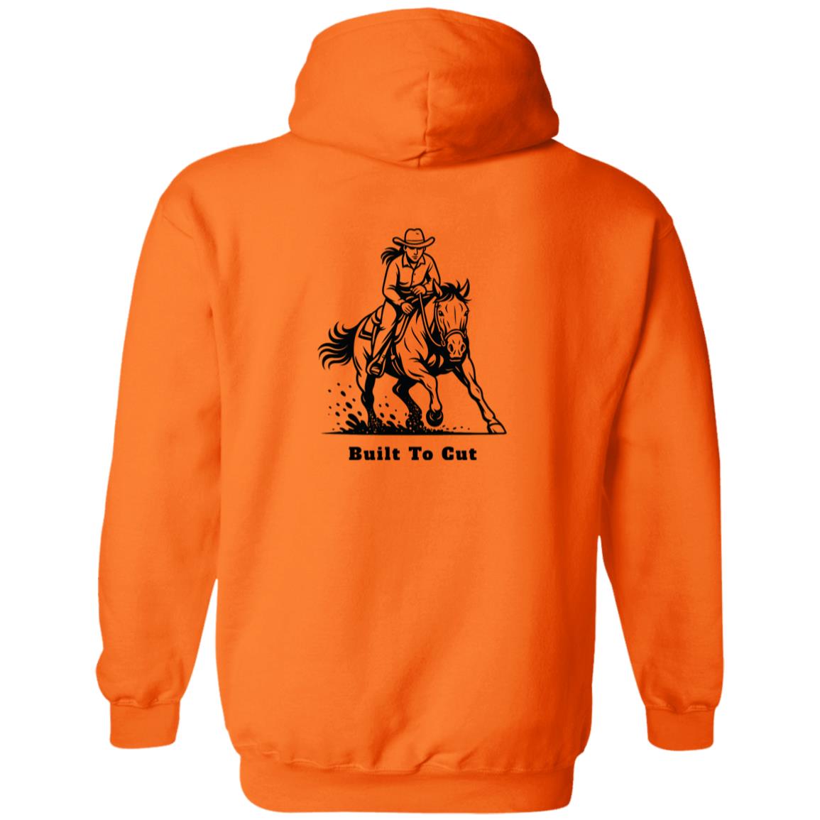 Built To Cut Female Graphic Black G186 Gildan Zip Up Hooded Sweatshirt