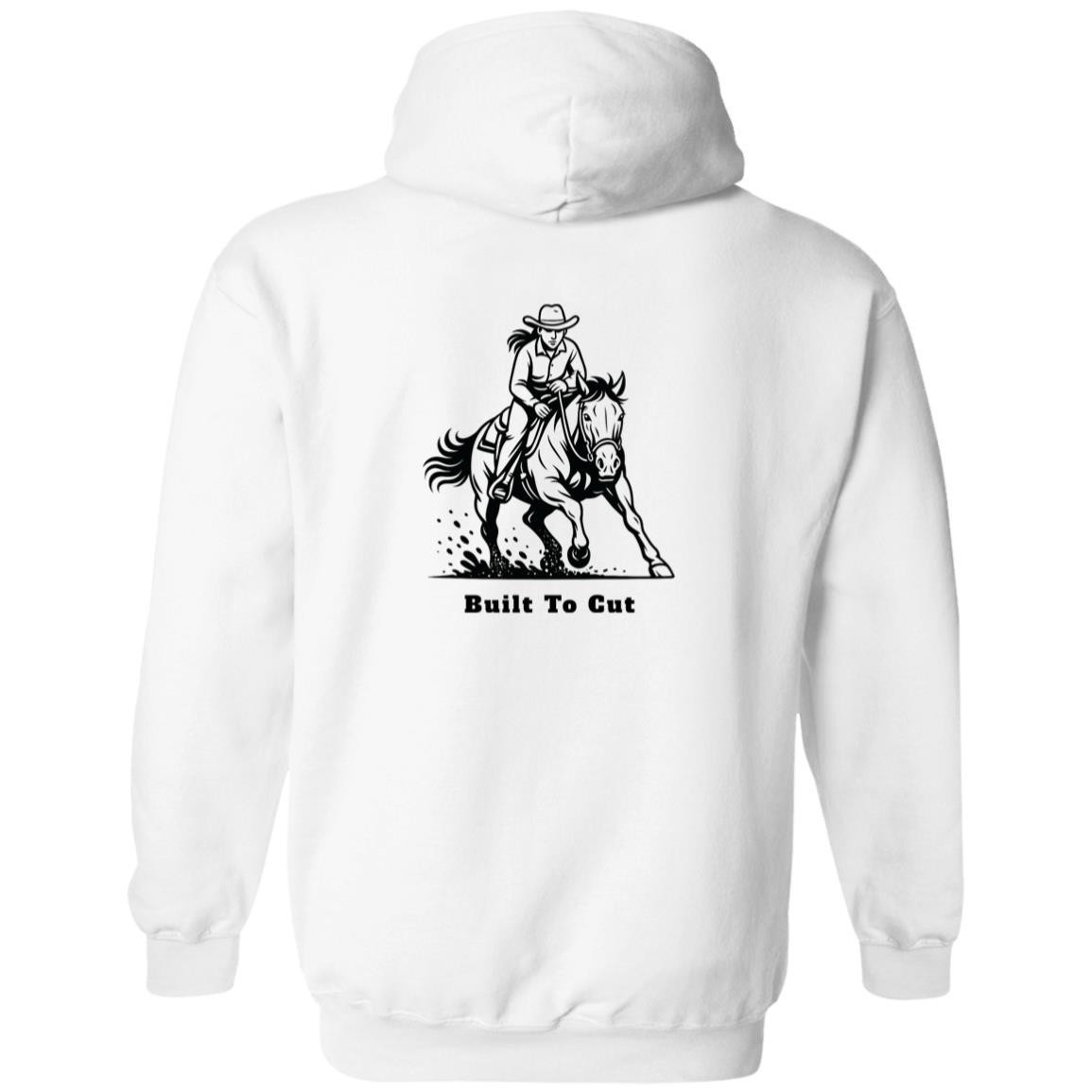 Built To Cut Female Graphic Black G186 Gildan Zip Up Hooded Sweatshirt