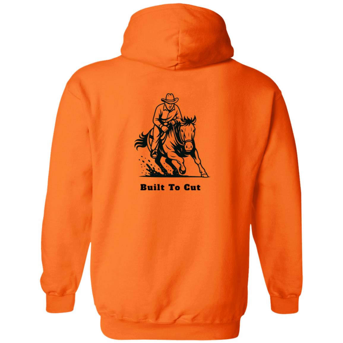 Built To Cut Male Graphic Black G186 Gildan Zip Up Hooded Sweatshirt