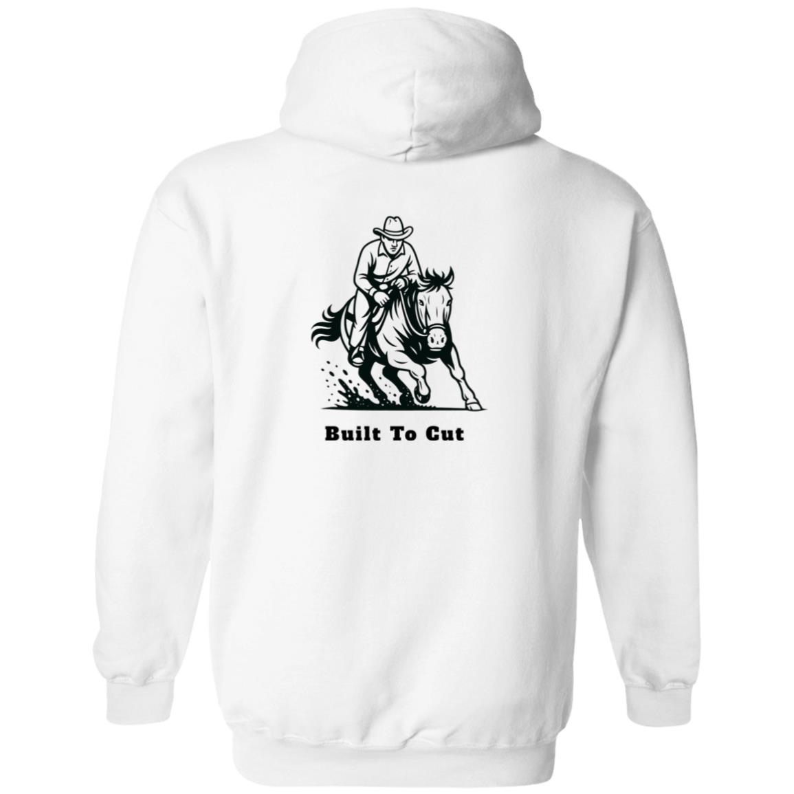 Built To Cut Male Graphic Black G186 Gildan Zip Up Hooded Sweatshirt