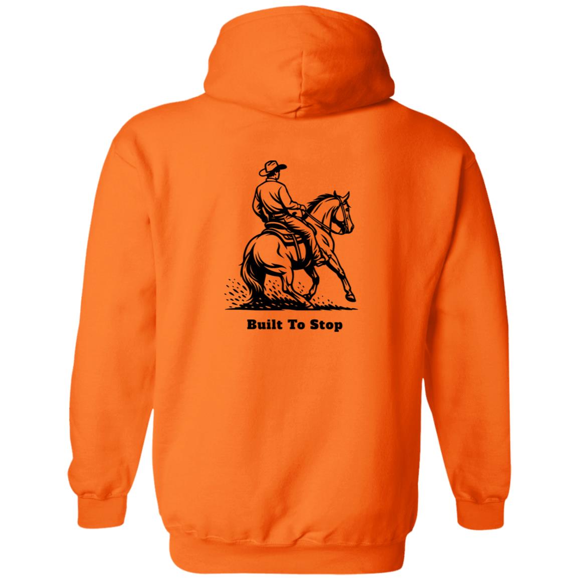 Built To Stop Male Graphic Black G186 Gildan Zip Up Hooded Sweatshirt