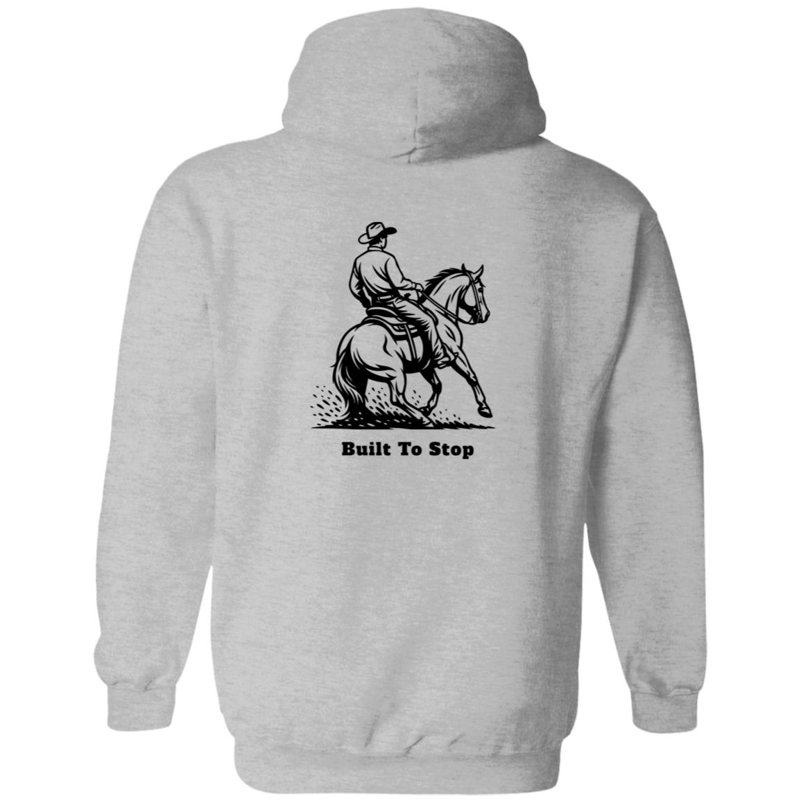 Built To Stop Male Graphic Black G186 Gildan Zip Up Hooded Sweatshirt