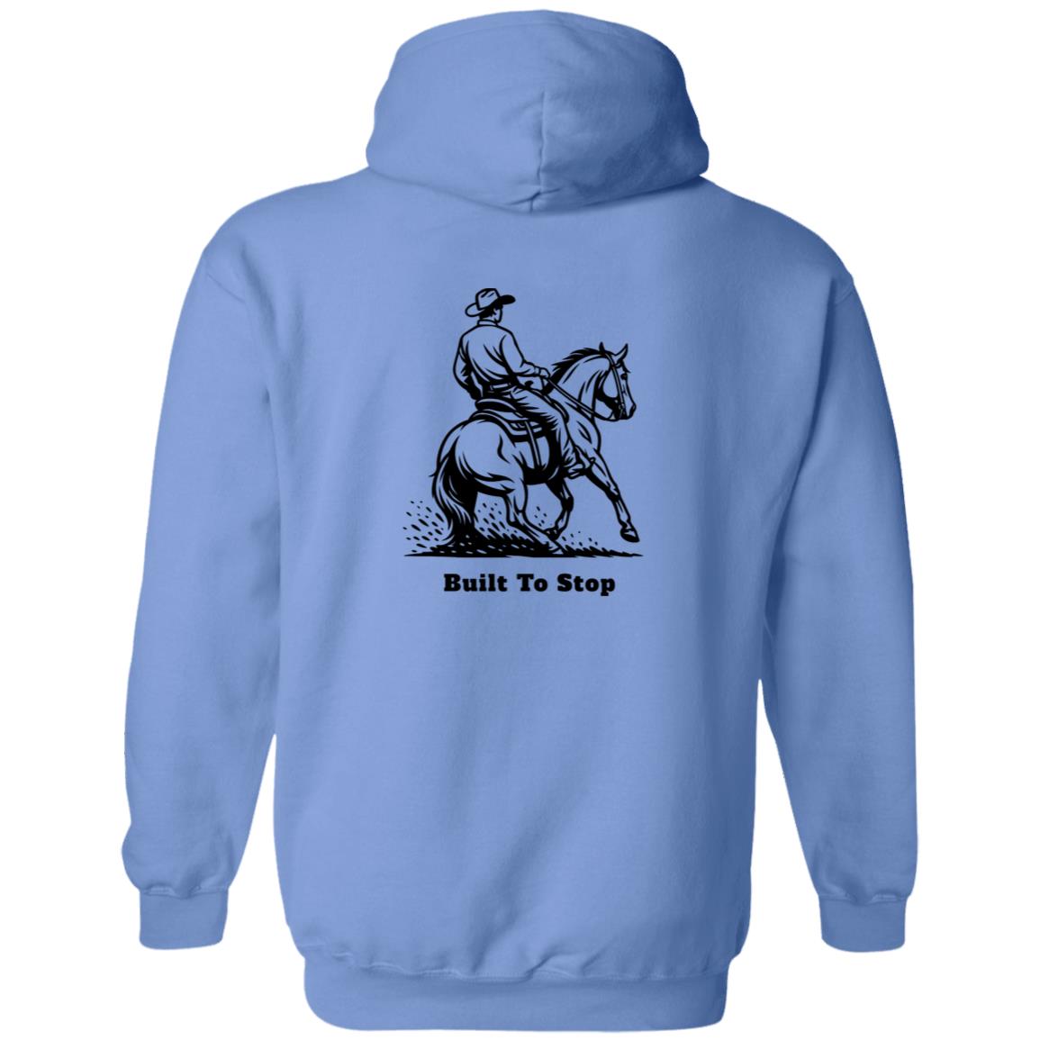 Built To Stop Male Graphic Black G186 Gildan Zip Up Hooded Sweatshirt