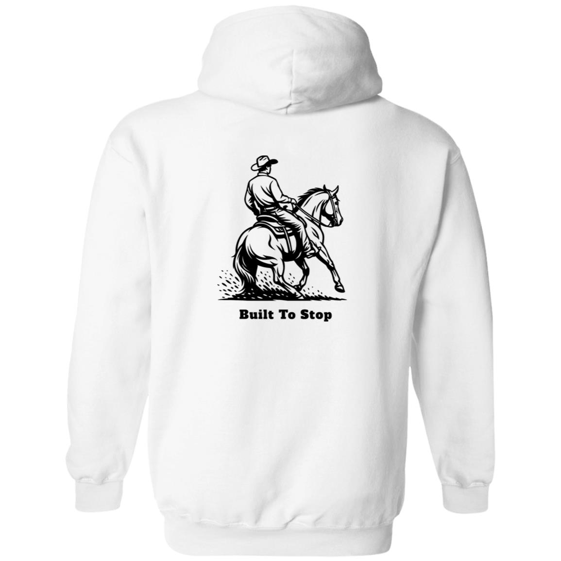 Built To Stop Male Graphic Black G186 Gildan Zip Up Hooded Sweatshirt