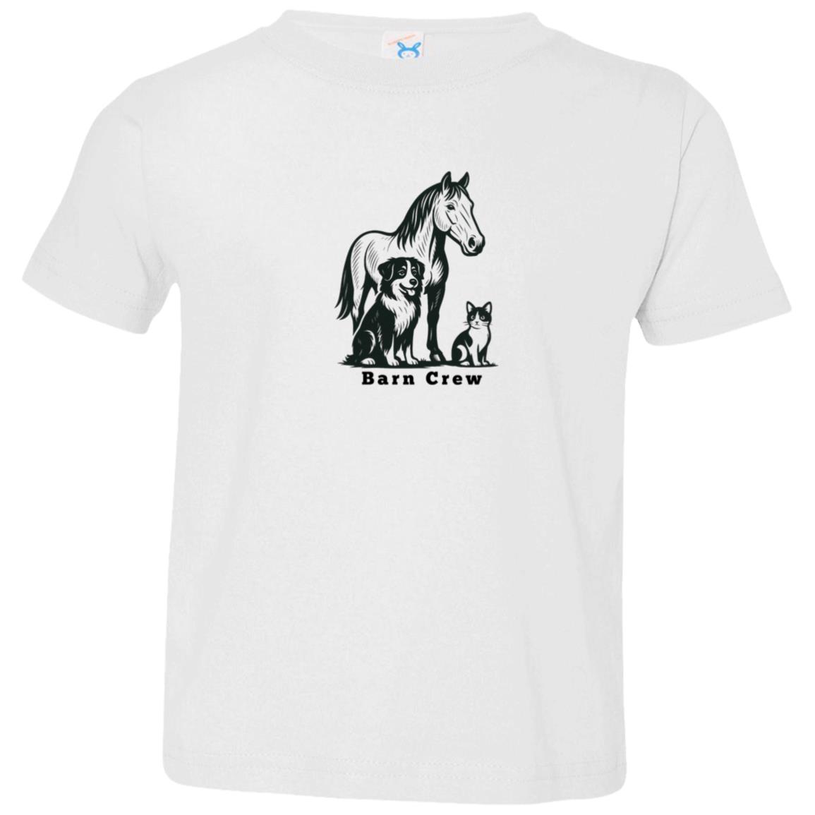 Barn Crew Horse Graphic Black 3321 Toddler Jersey T-Shirt