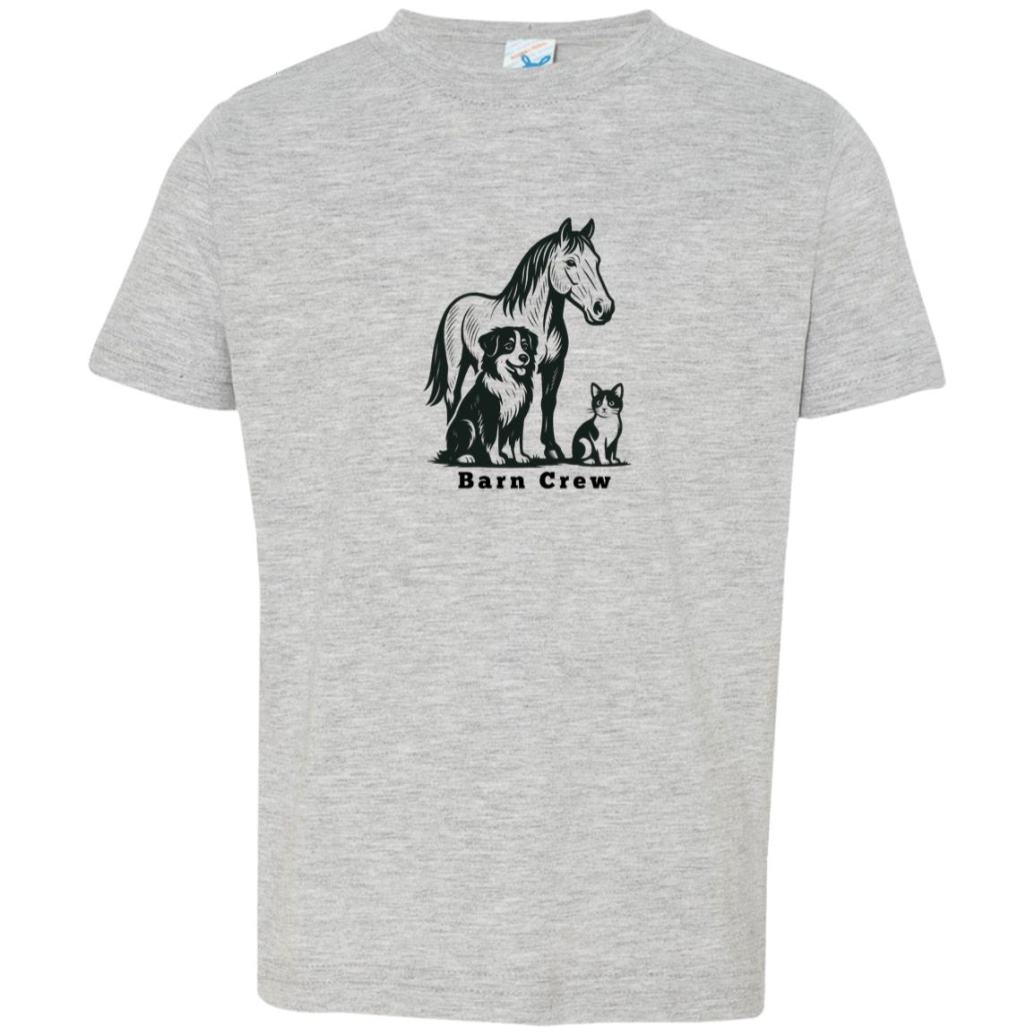 Barn Crew Horse Graphic Black 3321 Toddler Jersey T-Shirt