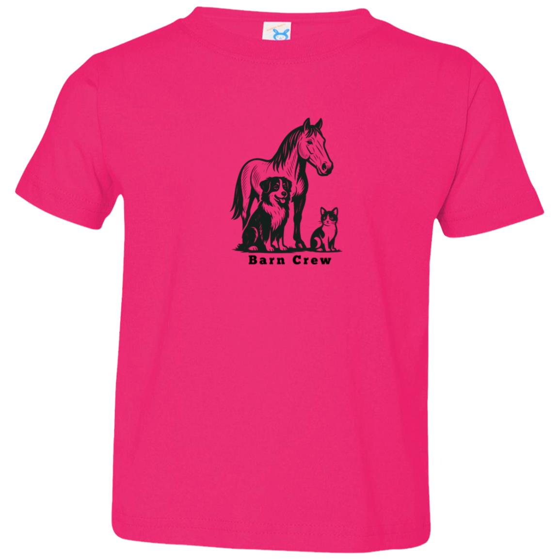 Barn Crew Horse Graphic Black 3321 Toddler Jersey T-Shirt