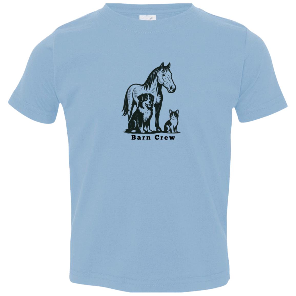 Barn Crew Horse Graphic Black 3321 Toddler Jersey T-Shirt