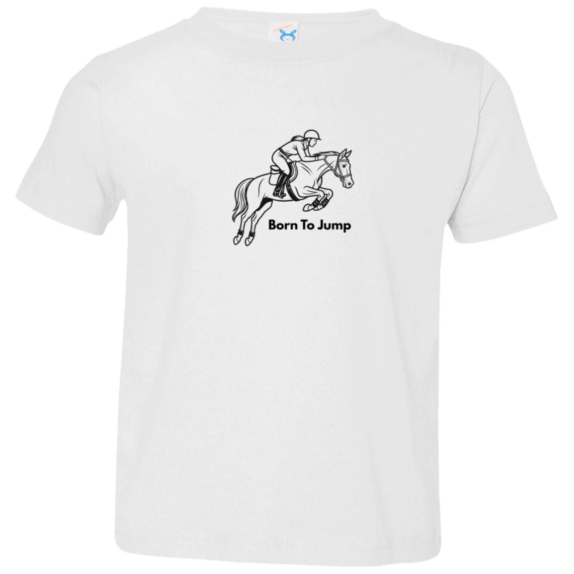 Born To Jump Female Graphic Black 3321 Toddler Jersey T-Shirt