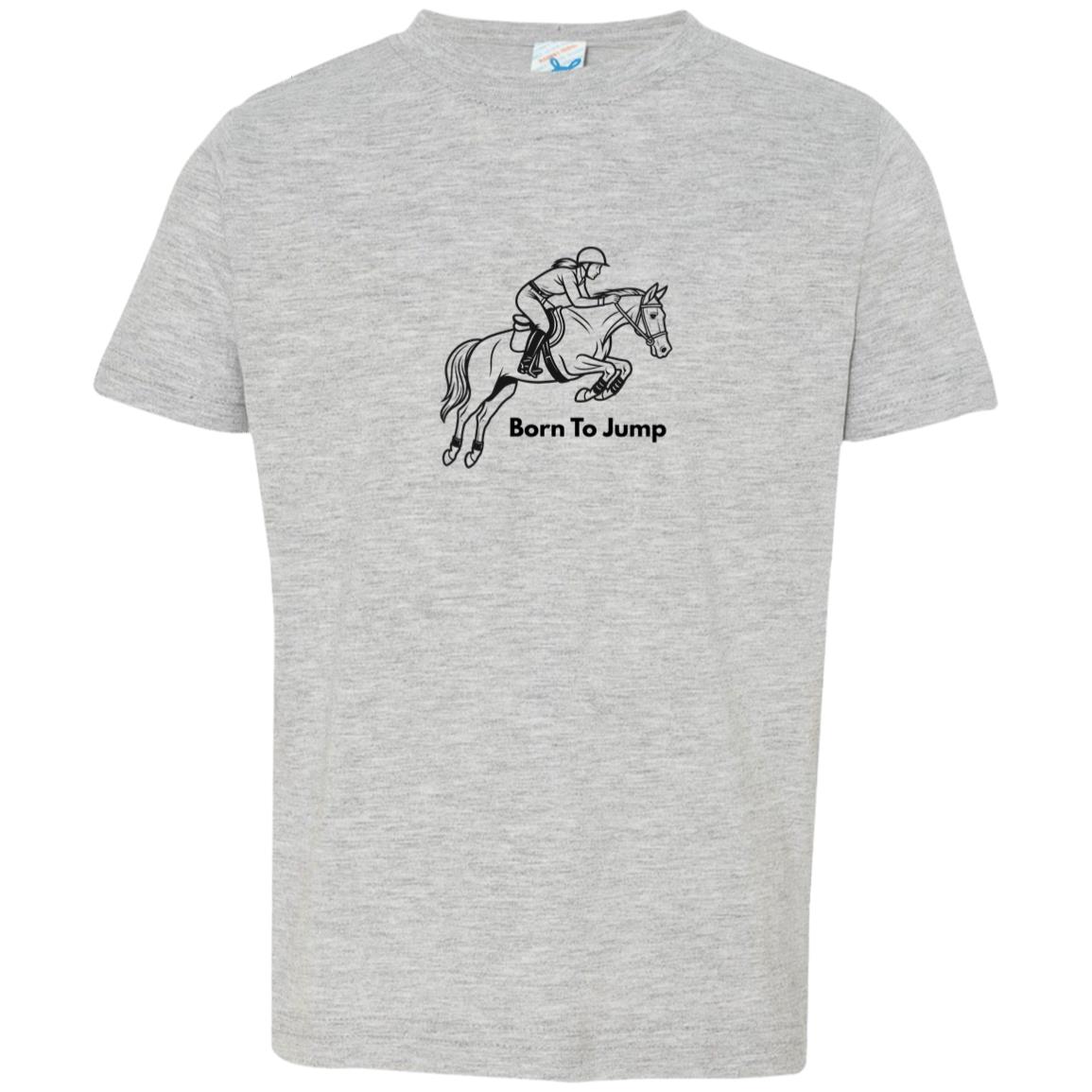 Born To Jump Female Graphic Black 3321 Toddler Jersey T-Shirt