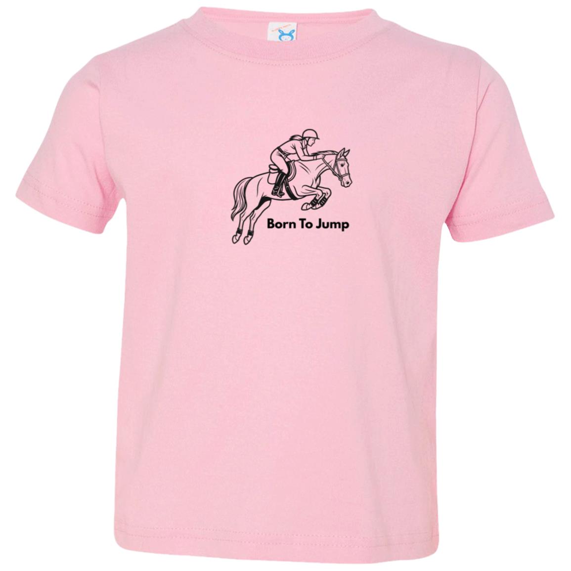 Born To Jump Female Graphic Black 3321 Toddler Jersey T-Shirt