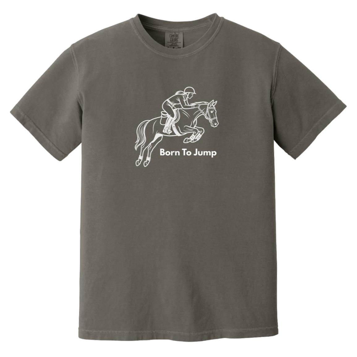 Born To Jump Female Graphic White CC1717 Heavyweight Garment-Dyed T-Shirt