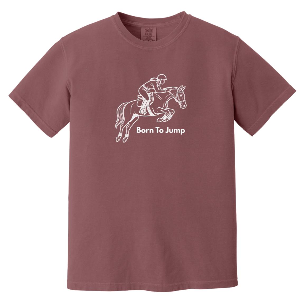 Born To Jump Female Graphic White CC1717 Heavyweight Garment-Dyed T-Shirt