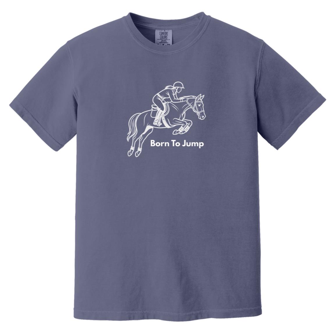 Born To Jump Female Graphic White CC1717 Heavyweight Garment-Dyed T-Shirt