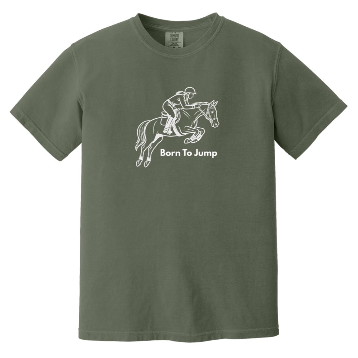 Born To Jump Female Graphic White CC1717 Heavyweight Garment-Dyed T-Shirt