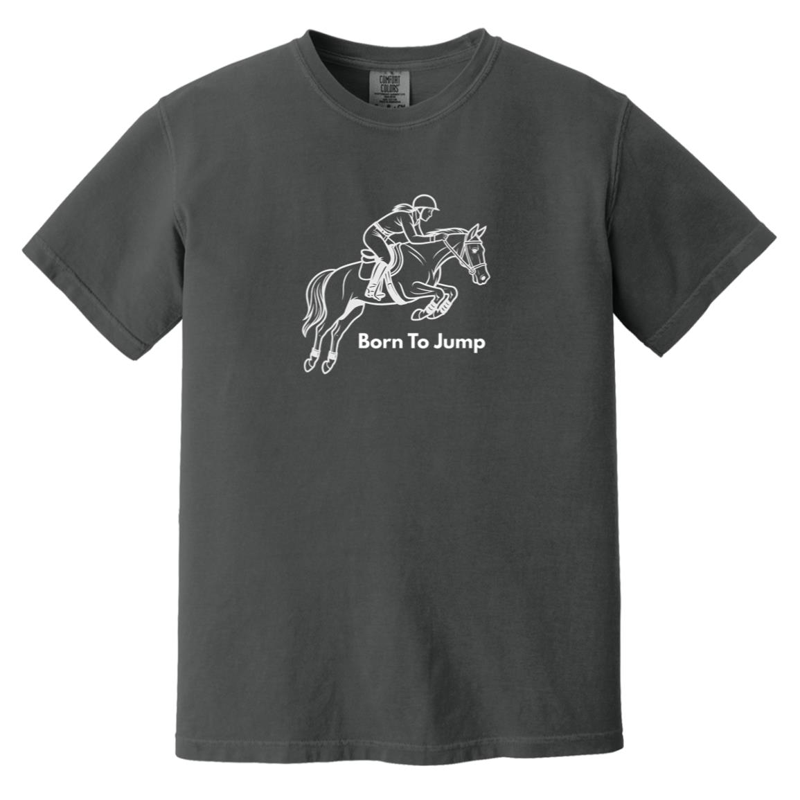 Born To Jump Female Graphic White CC1717 Heavyweight Garment-Dyed T-Shirt