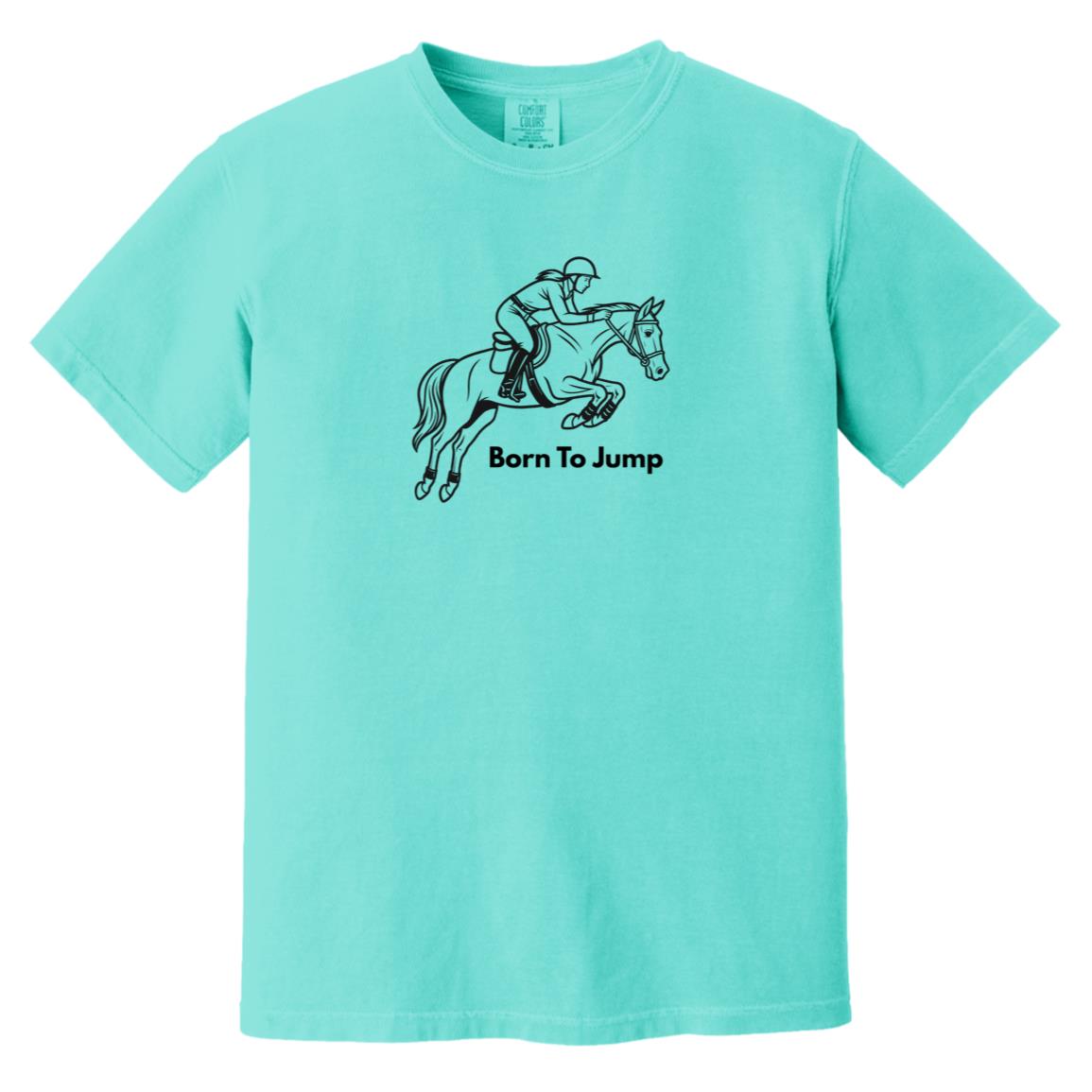 Born To Jump Female Graphic Black CC1717 Heavyweight Garment-Dyed T-Shirt