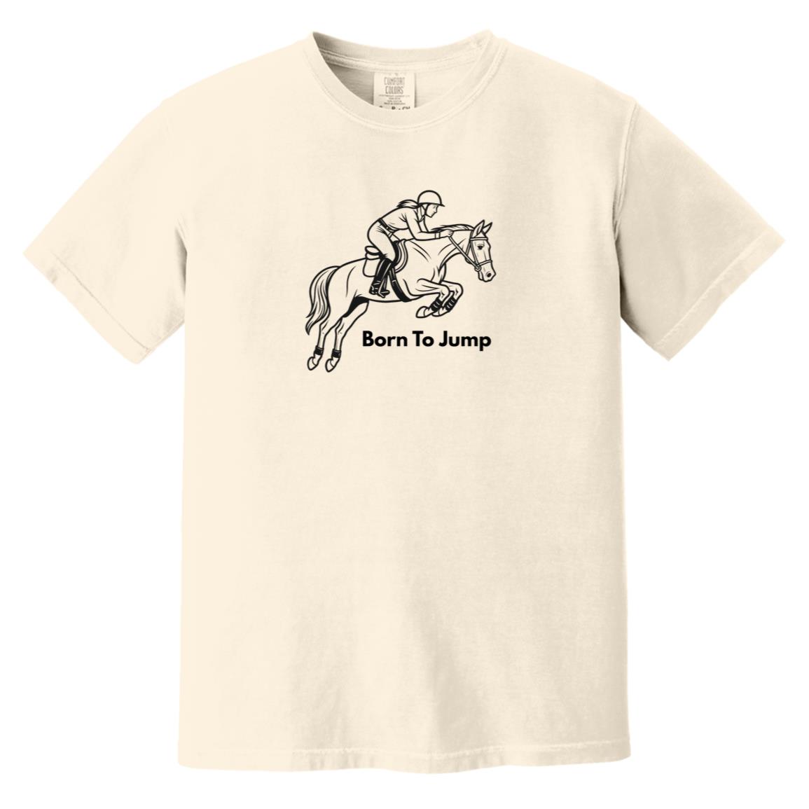 Born To Jump Female Graphic Black CC1717 Heavyweight Garment-Dyed T-Shirt