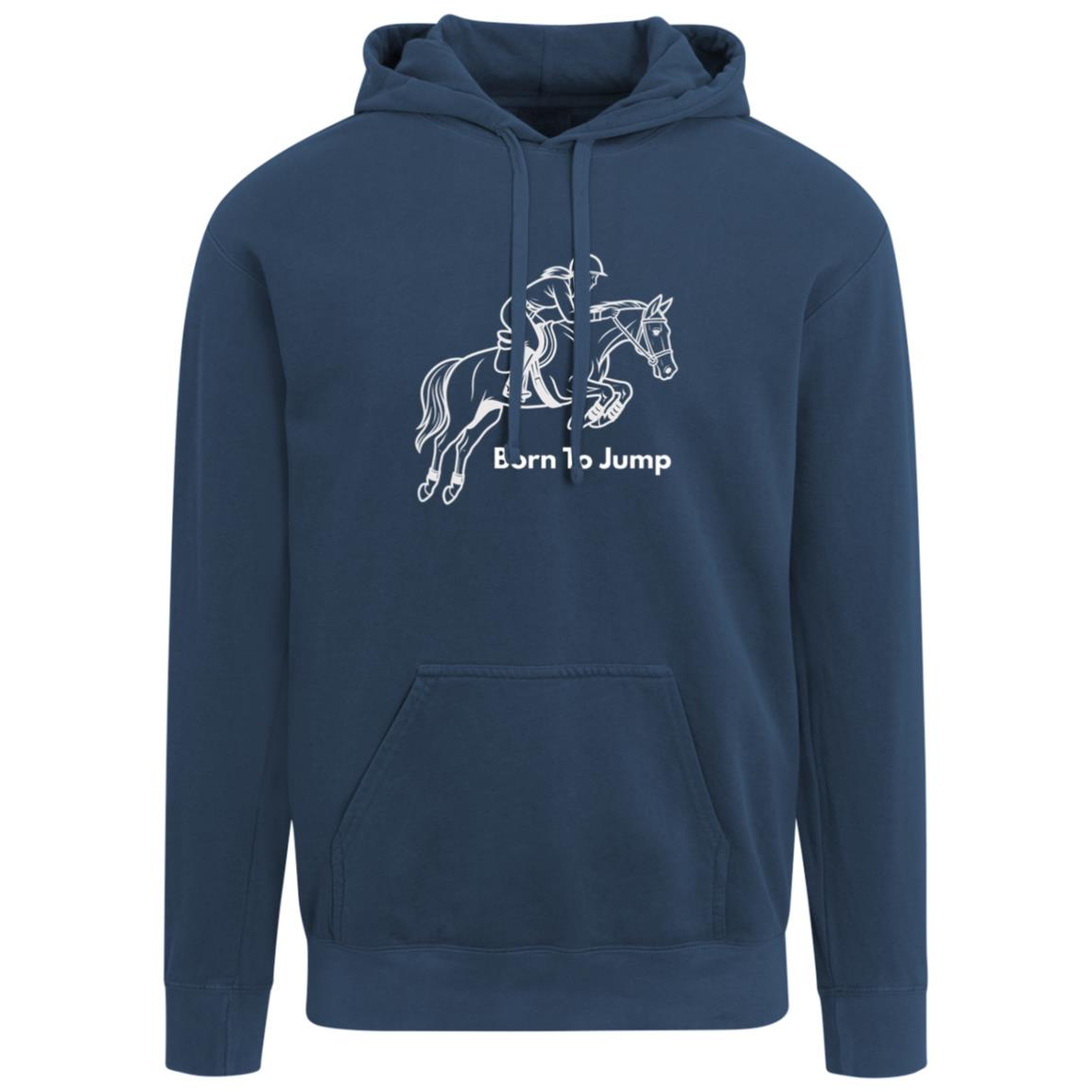 Born To Jump Female Graphic White 1567 Comfort Colors Garment-Dyed Adult Hoodie