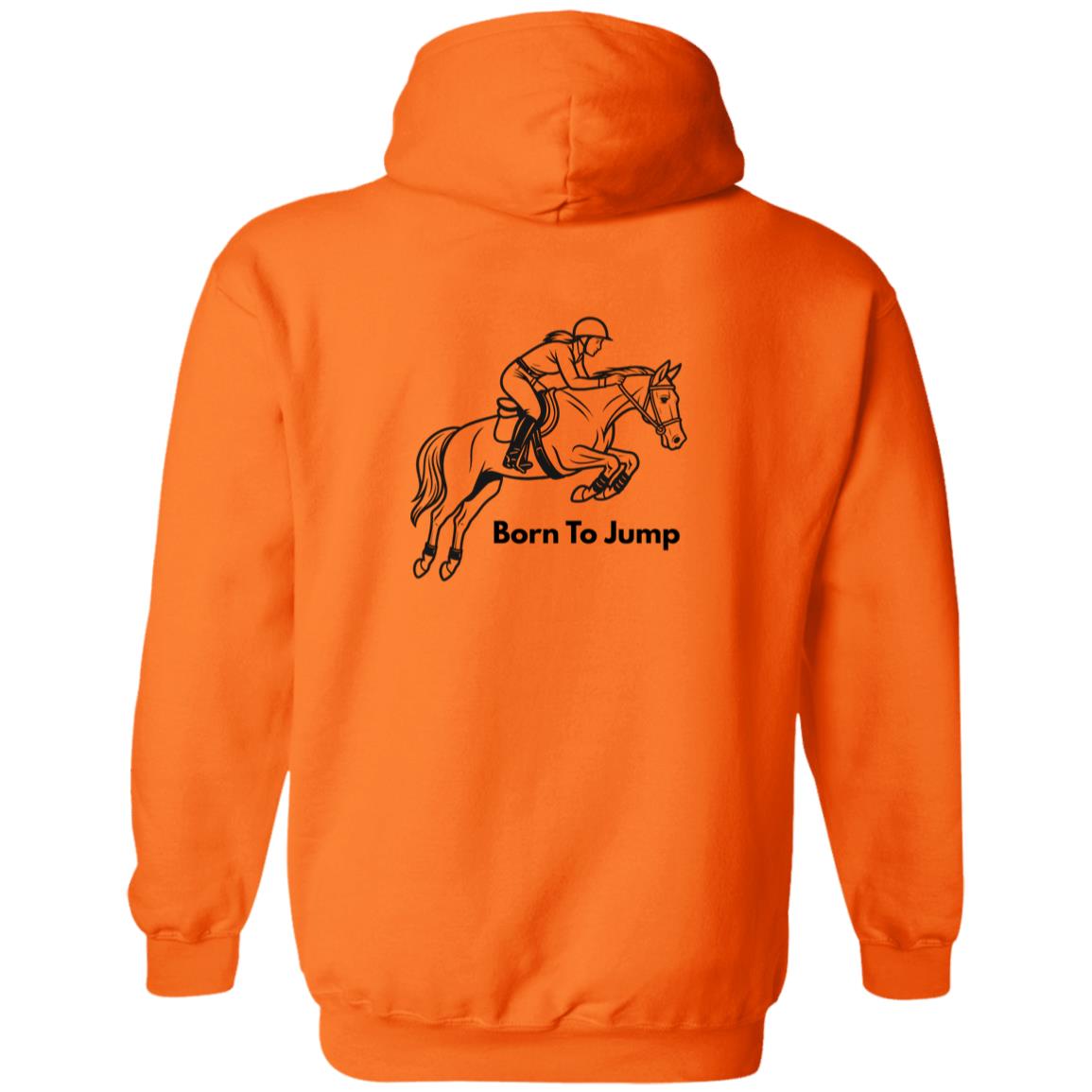 Born To Jump Female Graphic Black G186 Gildan Zip Up Hooded Sweatshirt