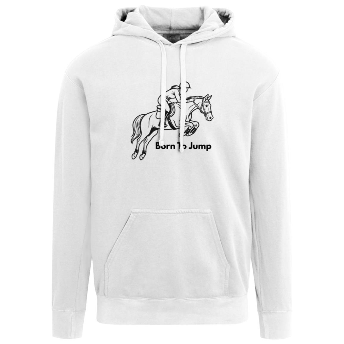 Born To Jump Female Graphic Black 1567 Comfort Colors Garment-Dyed Adult Hoodie