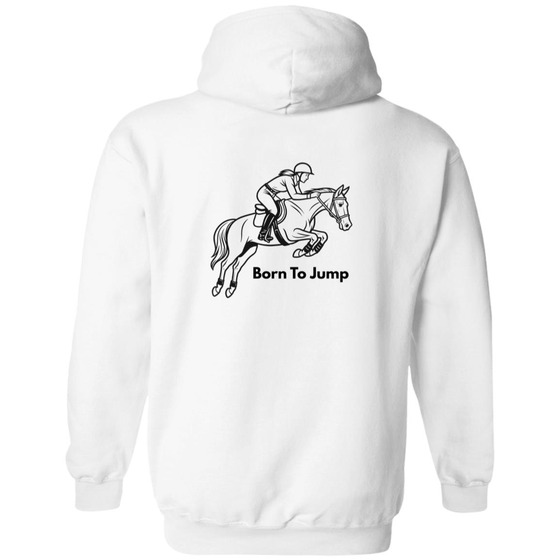 Born To Jump Female Graphic Black G186 Gildan Zip Up Hooded Sweatshirt