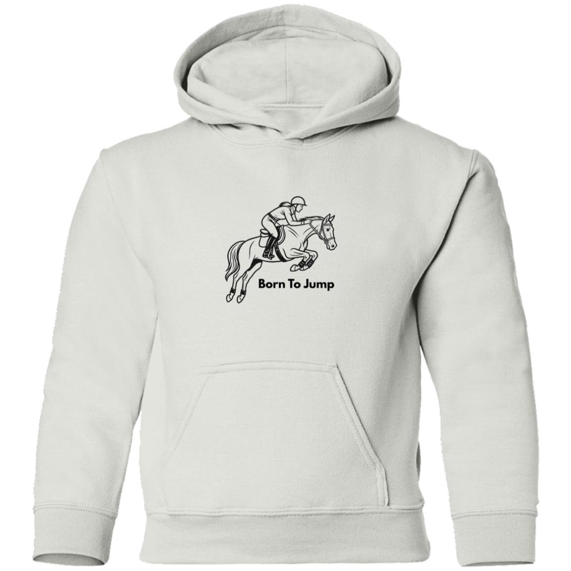 Born To Jump Female Graphic Black G185B Gildan Youth Pullover Hoodie