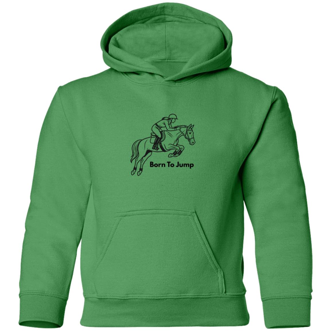 Born To Jump Female Graphic Black G185B Gildan Youth Pullover Hoodie