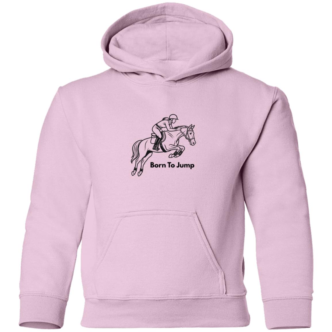 Born To Jump Female Graphic Black G185B Gildan Youth Pullover Hoodie