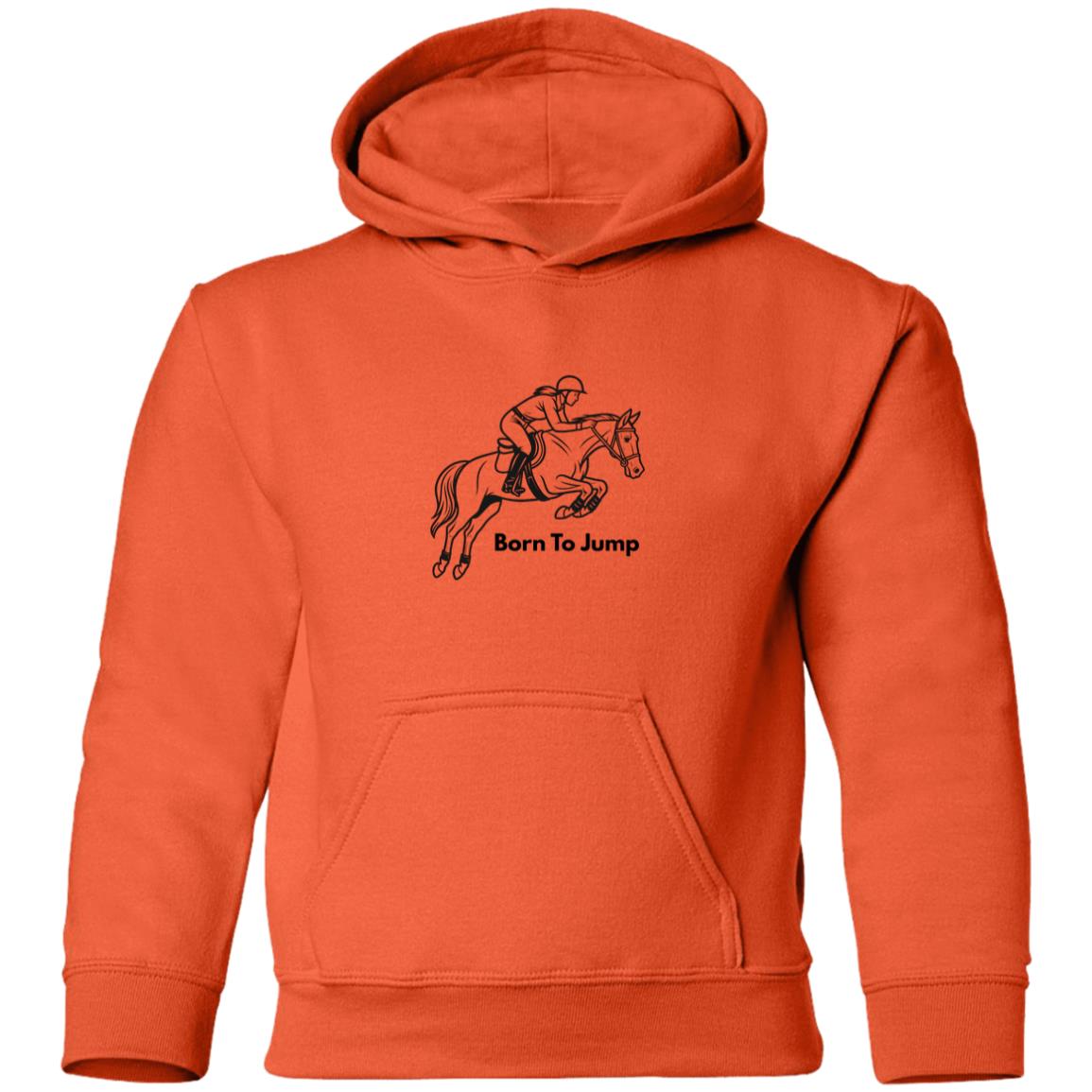 Born To Jump Female Graphic Black G185B Gildan Youth Pullover Hoodie