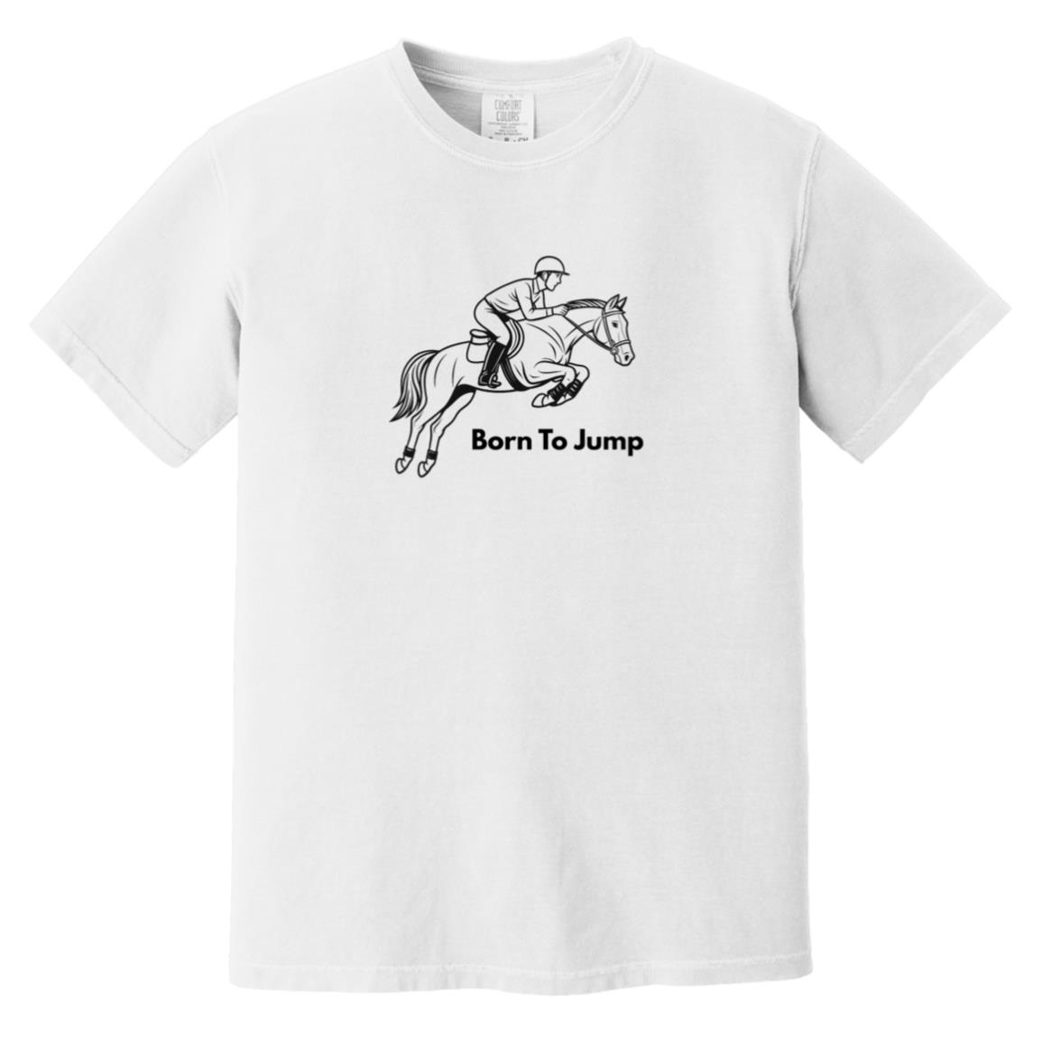 Born To Jump Male Graphic Black CC1717 Heavyweight Garment-Dyed T-Shirt