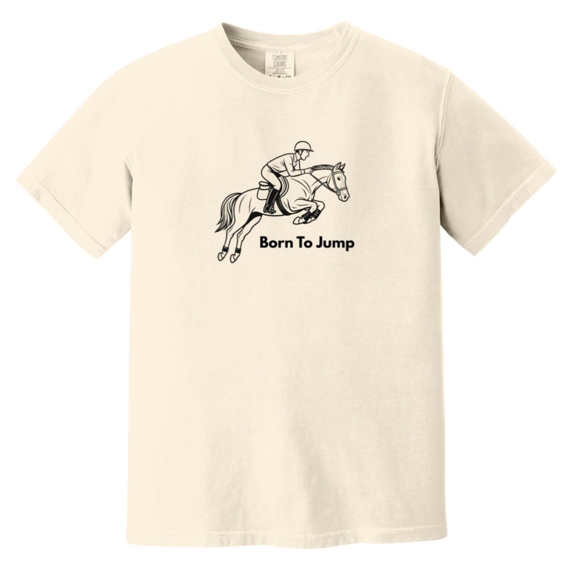 Born To Jump Male Graphic Black CC1717 Heavyweight Garment-Dyed T-Shirt