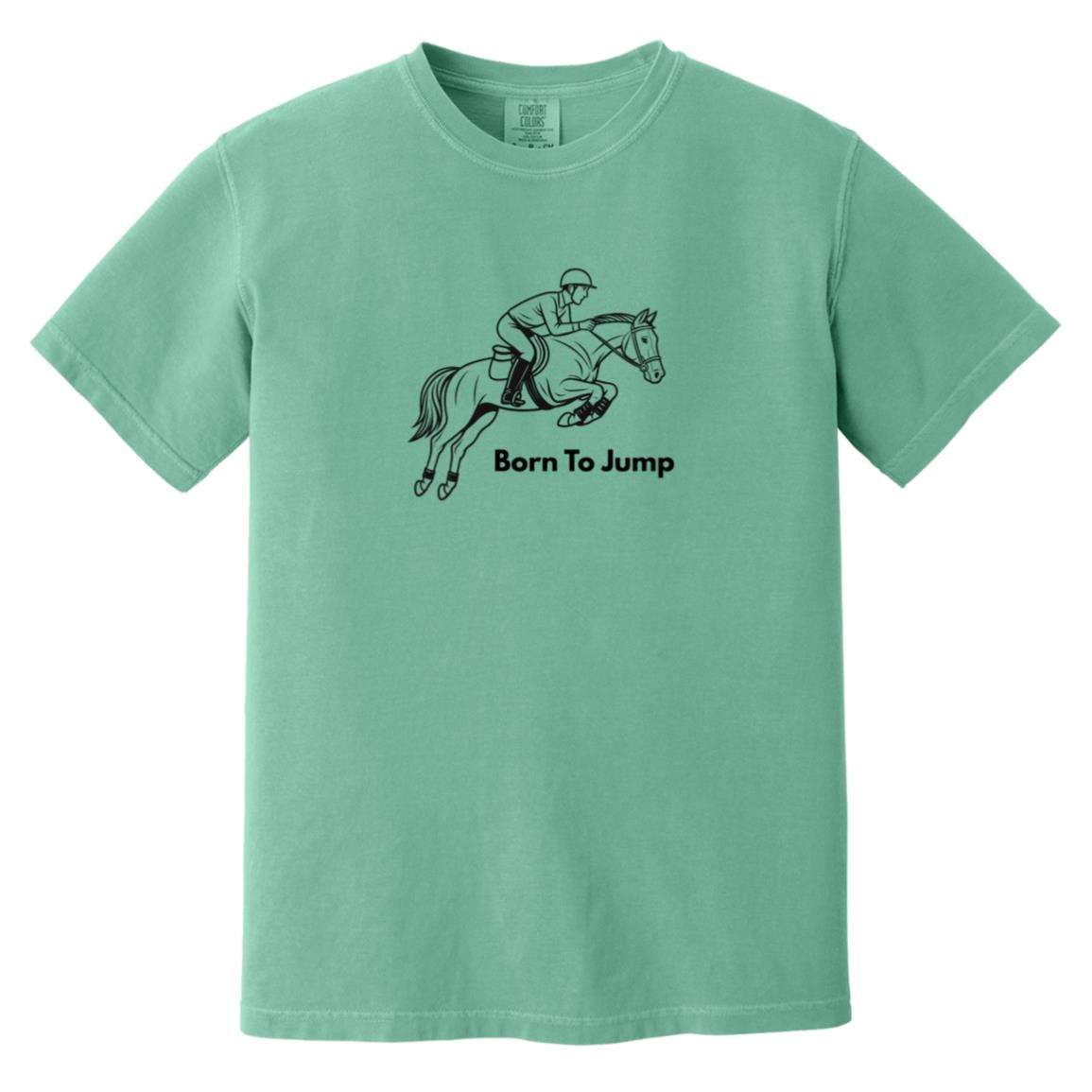 Born To Jump Male Graphic Black CC1717 Heavyweight Garment-Dyed T-Shirt