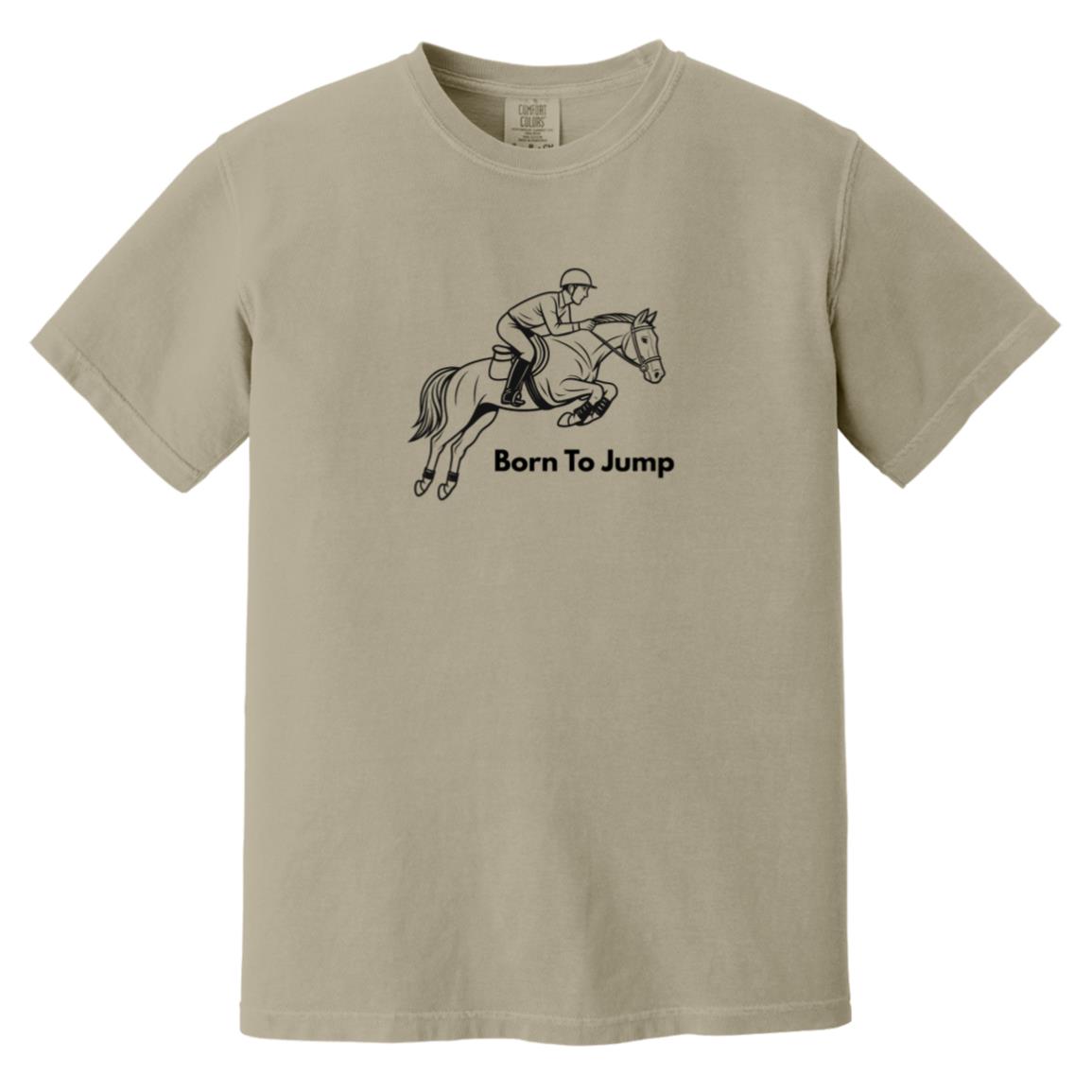 Born To Jump Male Graphic Black CC1717 Heavyweight Garment-Dyed T-Shirt