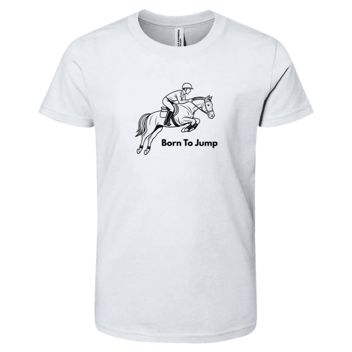 Born To Jump Male Graphic Black 3001Y Bella + Canvas Kids Short-Sleeve T-Shirt